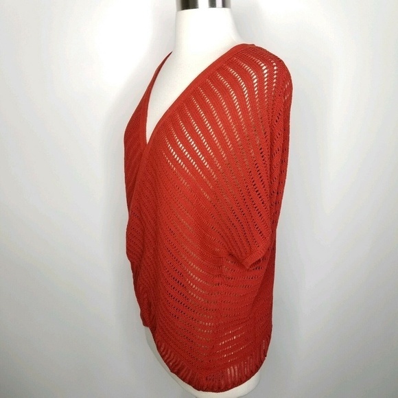 Lafayette 148 Red Knit Open Front Cardigan Size 1x - Picture 3 of 6